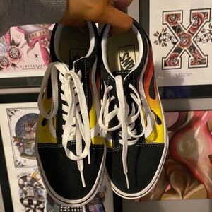 Vans with Flames